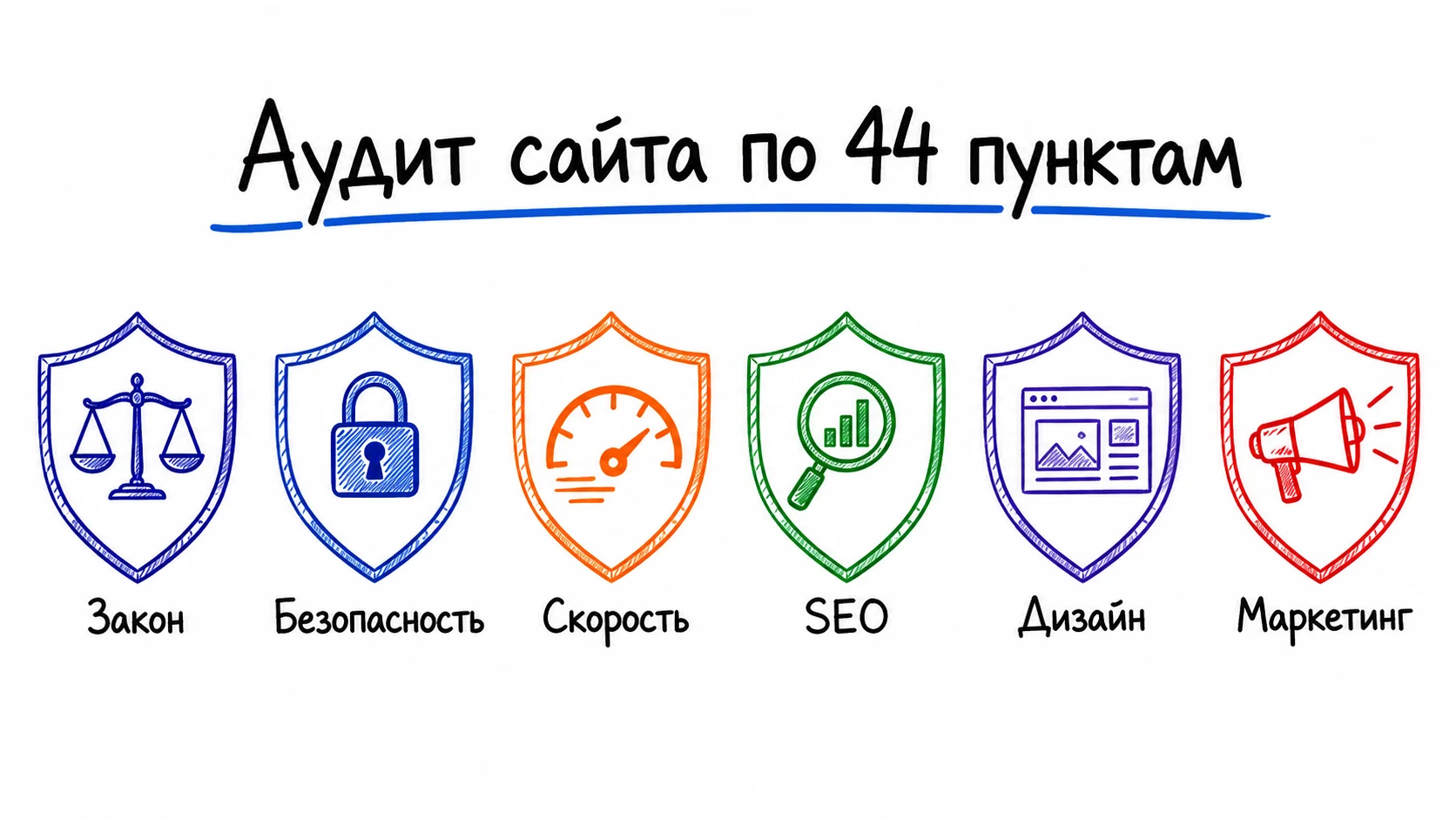 Шесть категорий аудита сайта