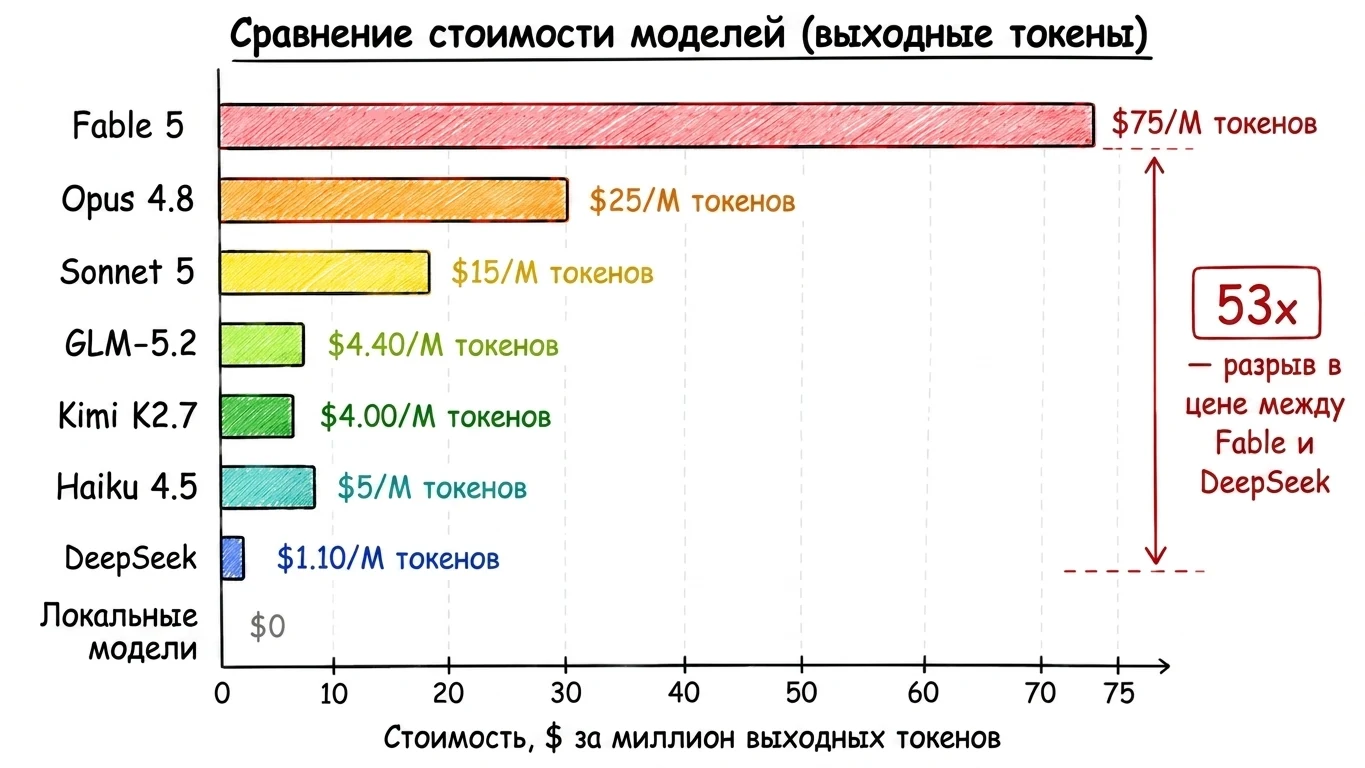 Сравнение стоимости моделей
