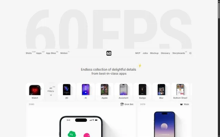 60fps.design — коллекция интерфейсных анимаций