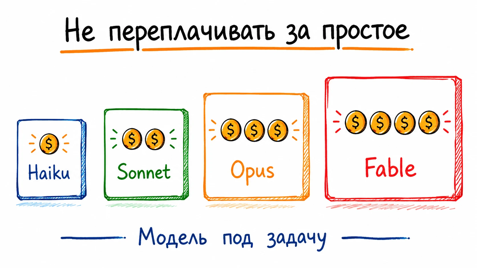 Модель под задачу: не переплачивать за простое, не экономить на сложном